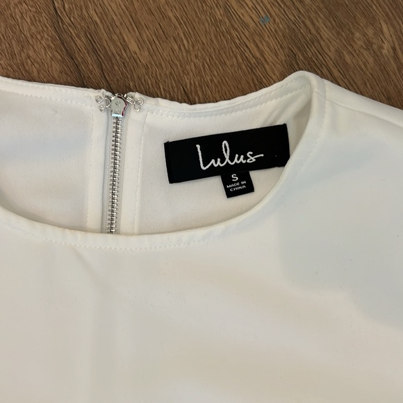 Lulu’s “Sparkle Hour” White 2pc Set With Rhinestones - Picture 4 of 5